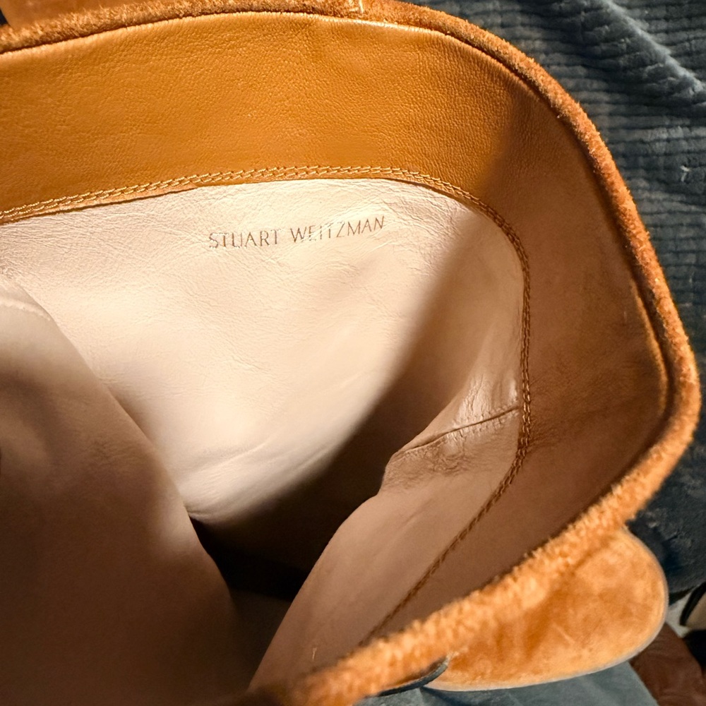 Stuart Weitzman Chestnut Cognac Suede boots - Picture 4 of 13